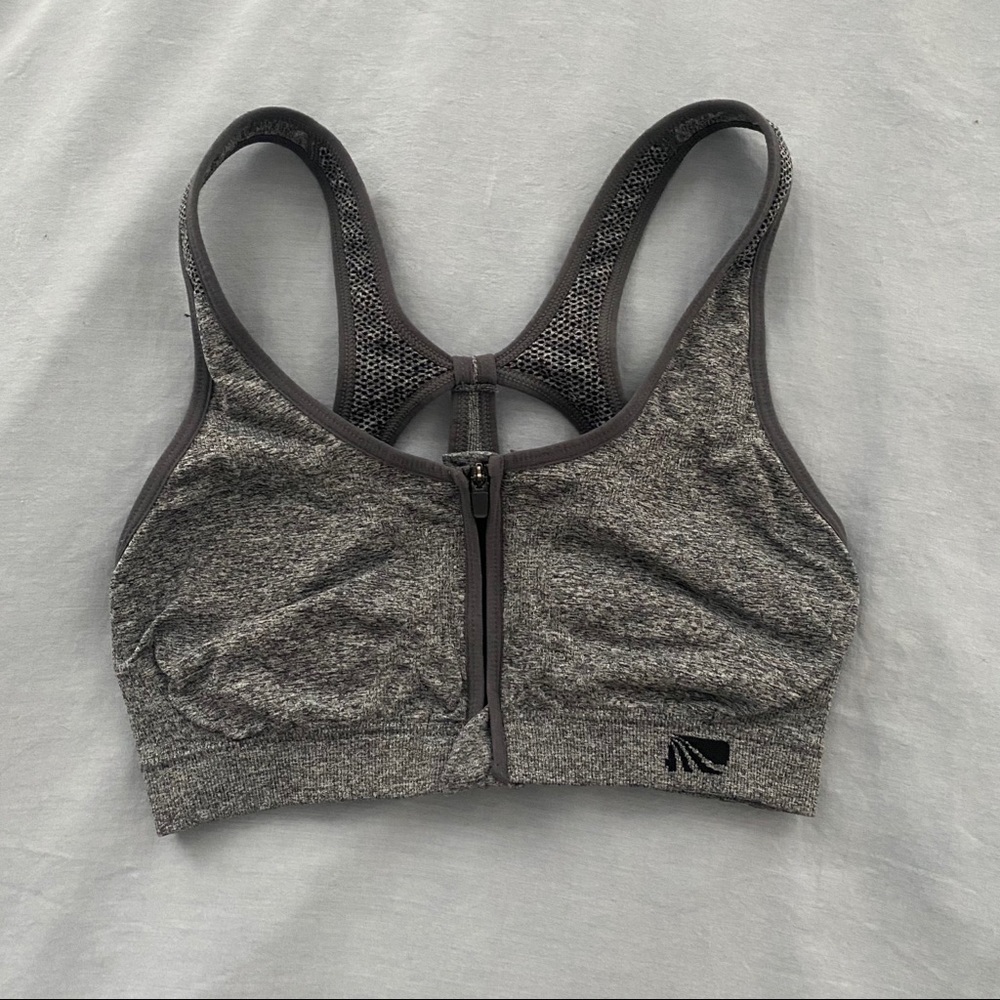 Marika Gray Zip-up Sports Bra